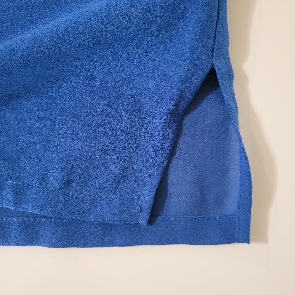 Joe Fresh Roundneck Henley Style Blue Blouse - Picture 8 of 11